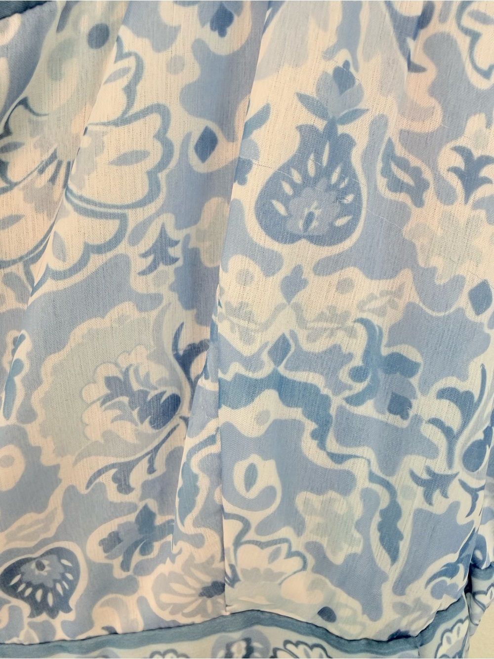 Gretchen Scott Fun in the Sun Maxi Dress Floral Blue Tie Strap M - Picture 7 of 8